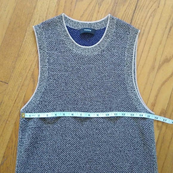 Theory Meenaly sleeveless knit top sweater vest size small color gray - Picture 2 of 4